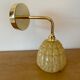 Vintage tulip wall lamp in yellow Clichy glass
