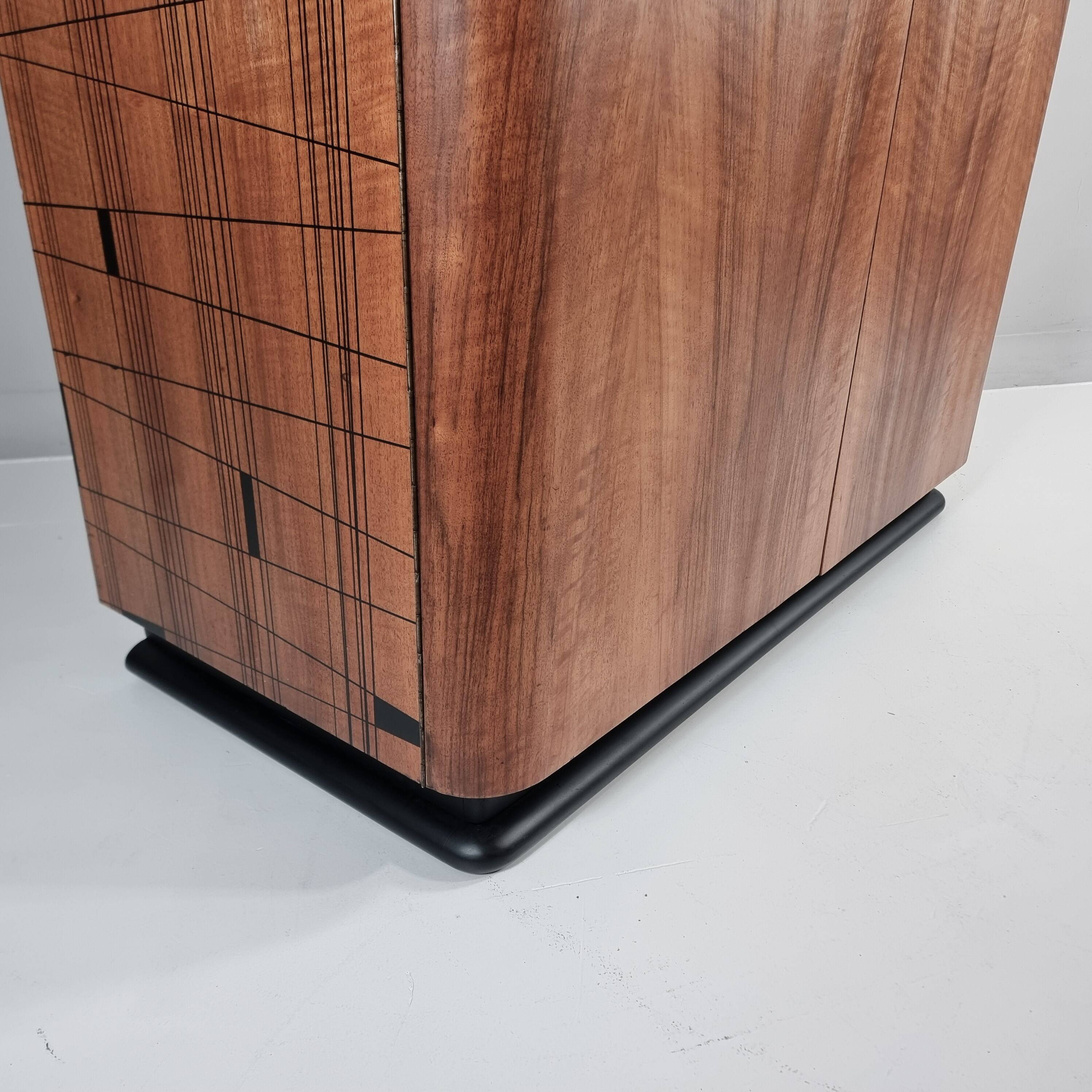 Vintage Walnut Wardrobe, 1960s
