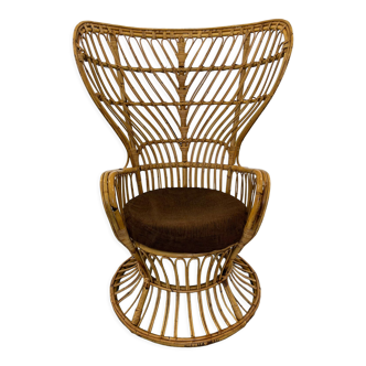 Fauteuil en rotin par Gio Ponti et Lio Carminati, années 1960