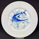 Service of 6 stylised fish dinner plates – Jammet Seignolles