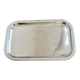 Rectangular silver-plated serving tray - Beaded edge