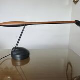 Zoomorphic desk lamp in cherry wood and polycarbonate