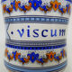 Old apothecary pot, Viscum Album ceramic medicine jar. Year 70 80