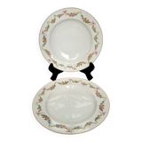 Pair of soup plates by EPIAG | ribbons/bows and garlands