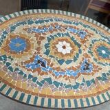 Mosaic garden table, 1950s, craftsman from Drôme