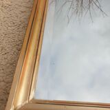 Beveled mirror gilded frame 140x42