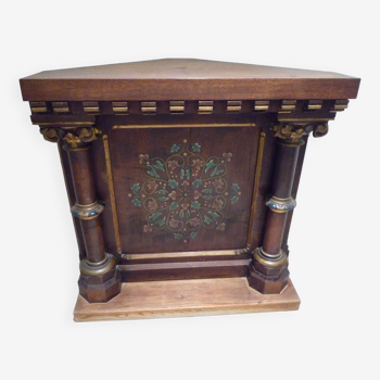 Old corner console, Chapel furniture..