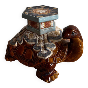 Support de plante en céramique Tortue