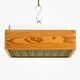 Beautiful 1970s square ceiling lamp made of pine wood by Alda Sweden