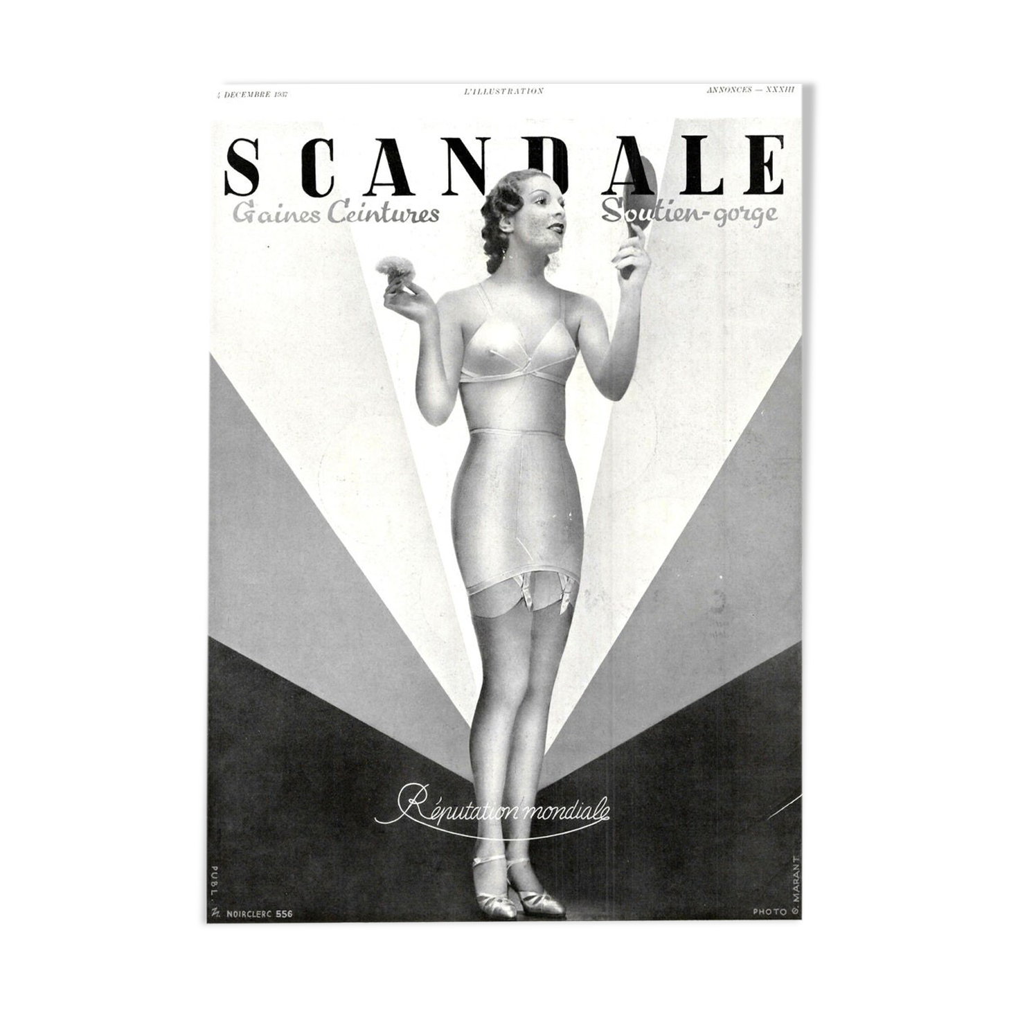 Vintage poster 30s Scandal Lingerie
