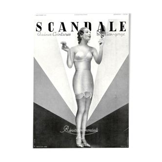 Affiche vintage années 30 Scandale Lingerie