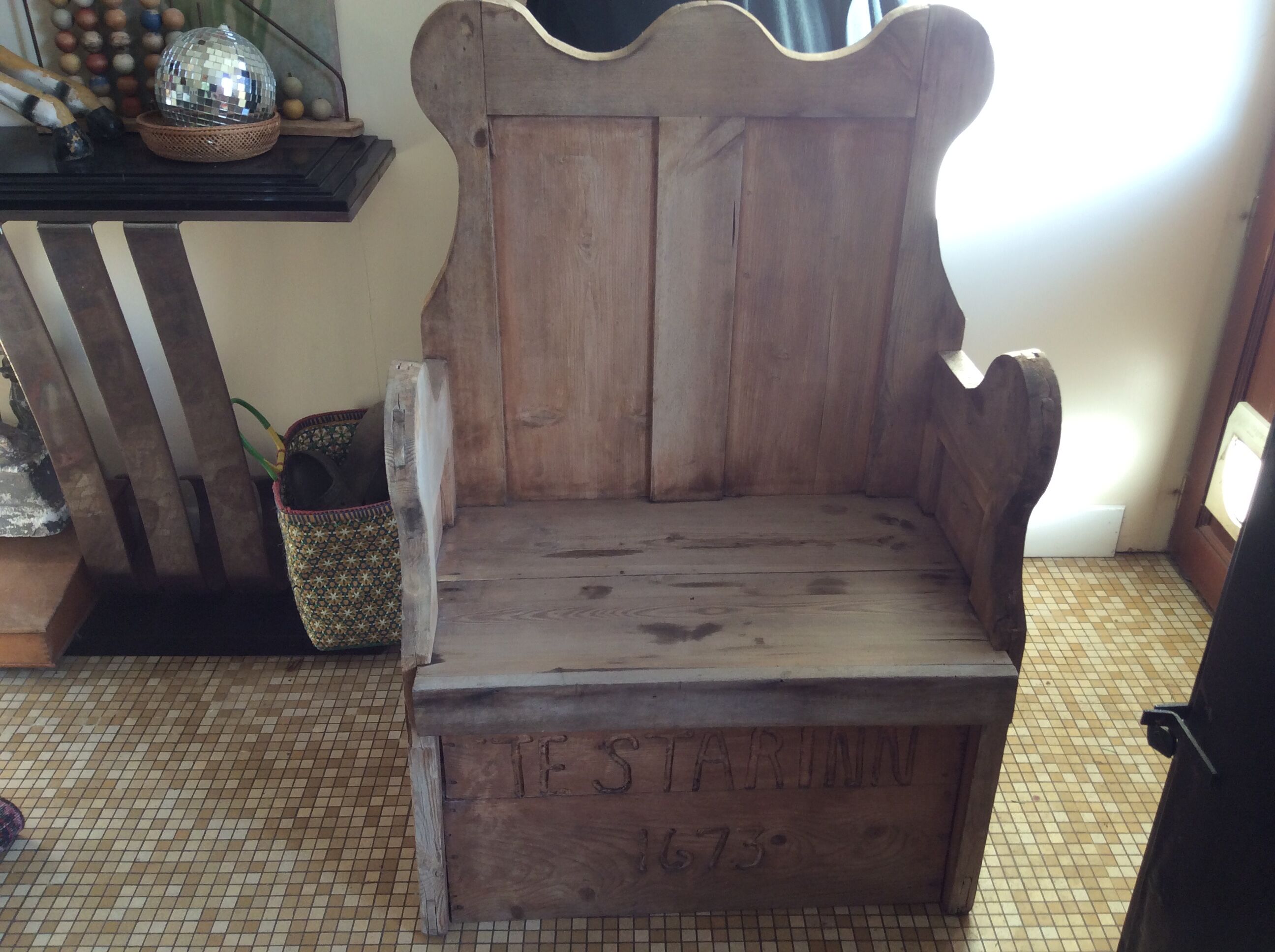 Wooden armchair