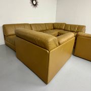 Large modular corner sofa De Sede DS-76, 6 vintage leather modules