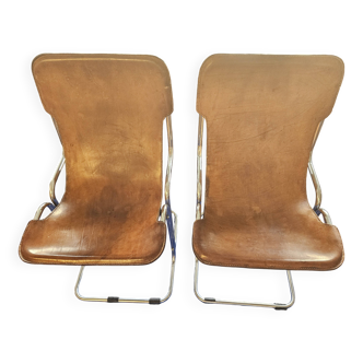 Pair of "Calla" model chairs by Antonio Ari Colombo for Arflex.