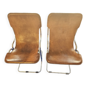 Pair of "Calla" model chairs by Antonio Ari Colombo for Arflex.