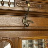 Napoleon III wardrobe in walnut, late 19th century, 3 mirrors, marble.