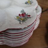 11 Oyster/shellfish plates, "Réverbère" model Ket G Lunéville