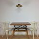 Scandinavian hanging lamp, brass and glass 1950