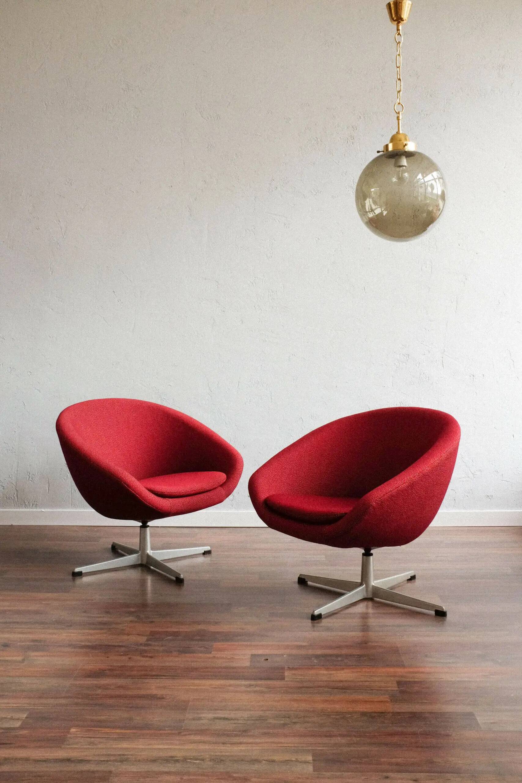 Vintage German Swivel Chairs, Set of 2