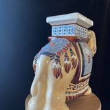 Elephant plant pot ceramic 1970s - xl - blue -