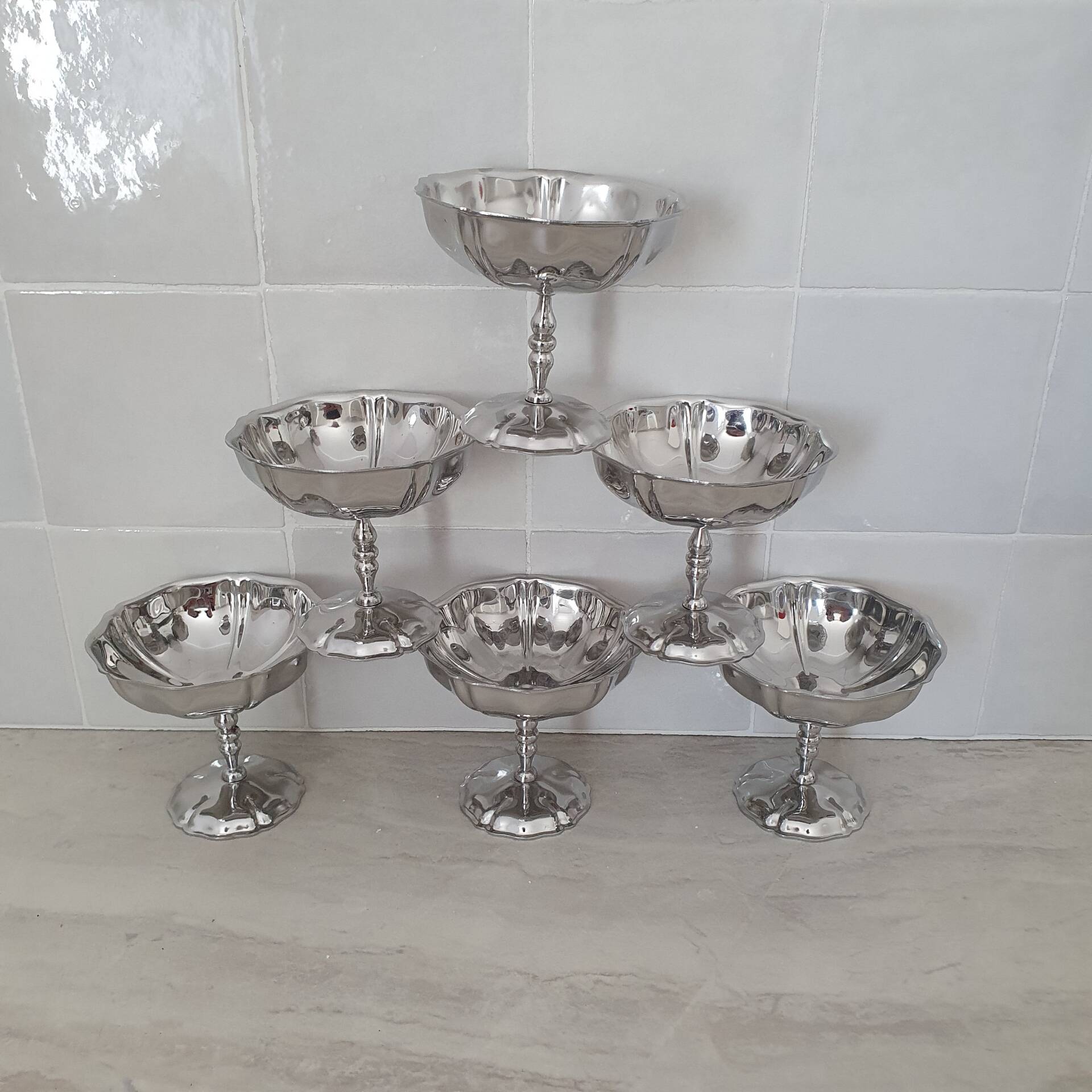 Coupes à dessert glace en inox