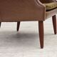 1970s, Danish armchair, artificial leather, teak wood legs.