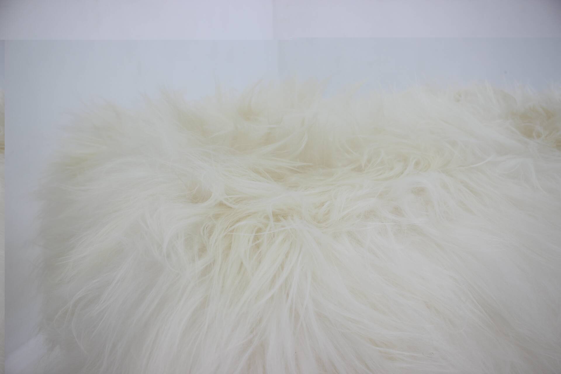 1930s Extraordinary Art Deco Ottoman in Sheepskin Upholstery, Czechoslovakia