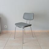 Chaise vintage en skaï et chrome années 50
