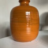 XXXL vase of orange ceramic Italian design 1970