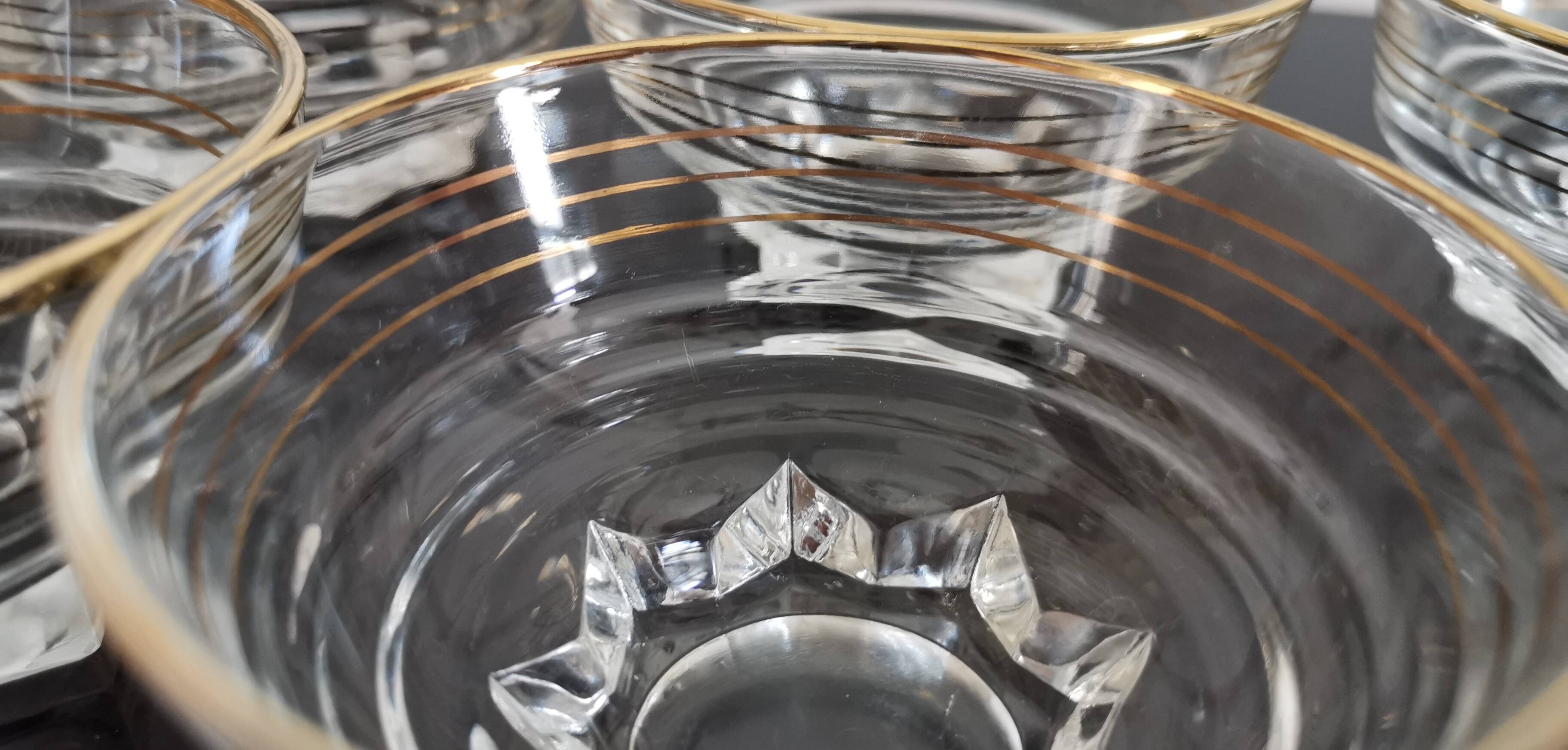 Champagne cups glassware from the Chapelle St Mesmin 30s