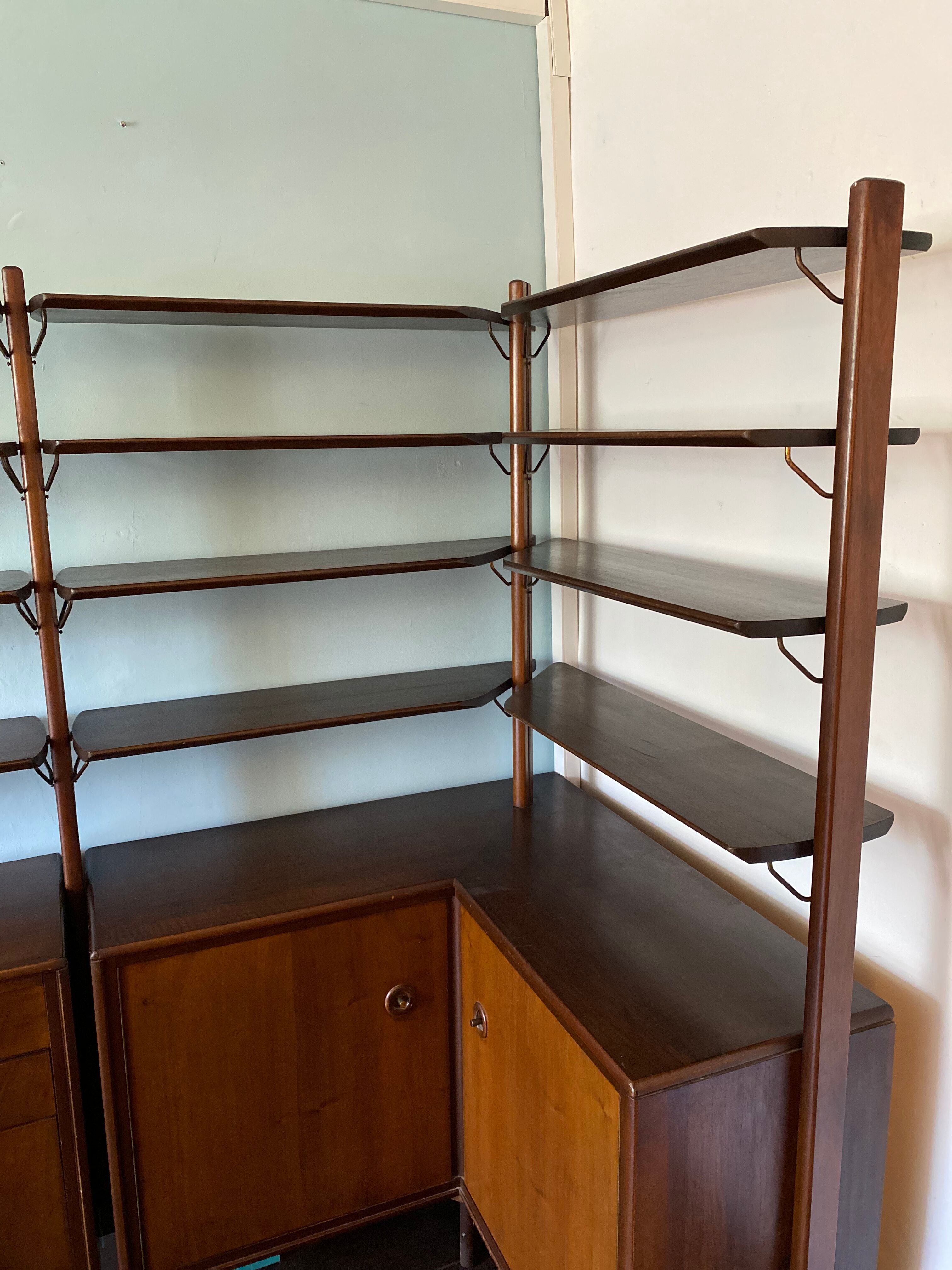 Mid century modern dutch corner wall unit