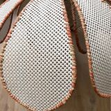 Flower suspension in rattan canning from the 70s