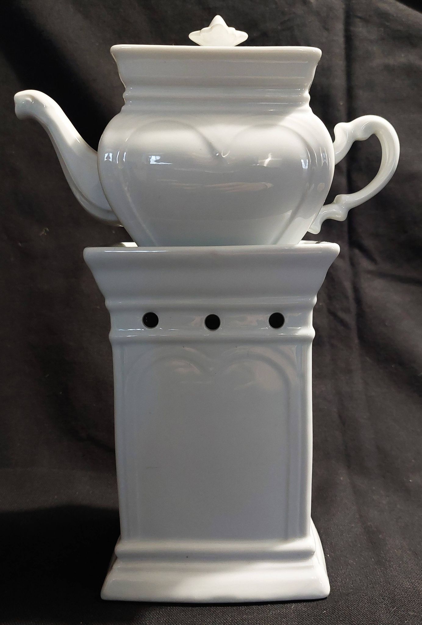 Tisanière en porcelaine blanche Paris complète