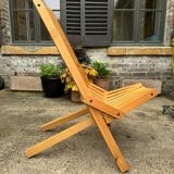 Solid wood folding patio garden armchair