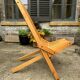 Fauteuil de jardin terrasse pliant en bois massif