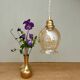 Vintage amber glass tulip pendant light