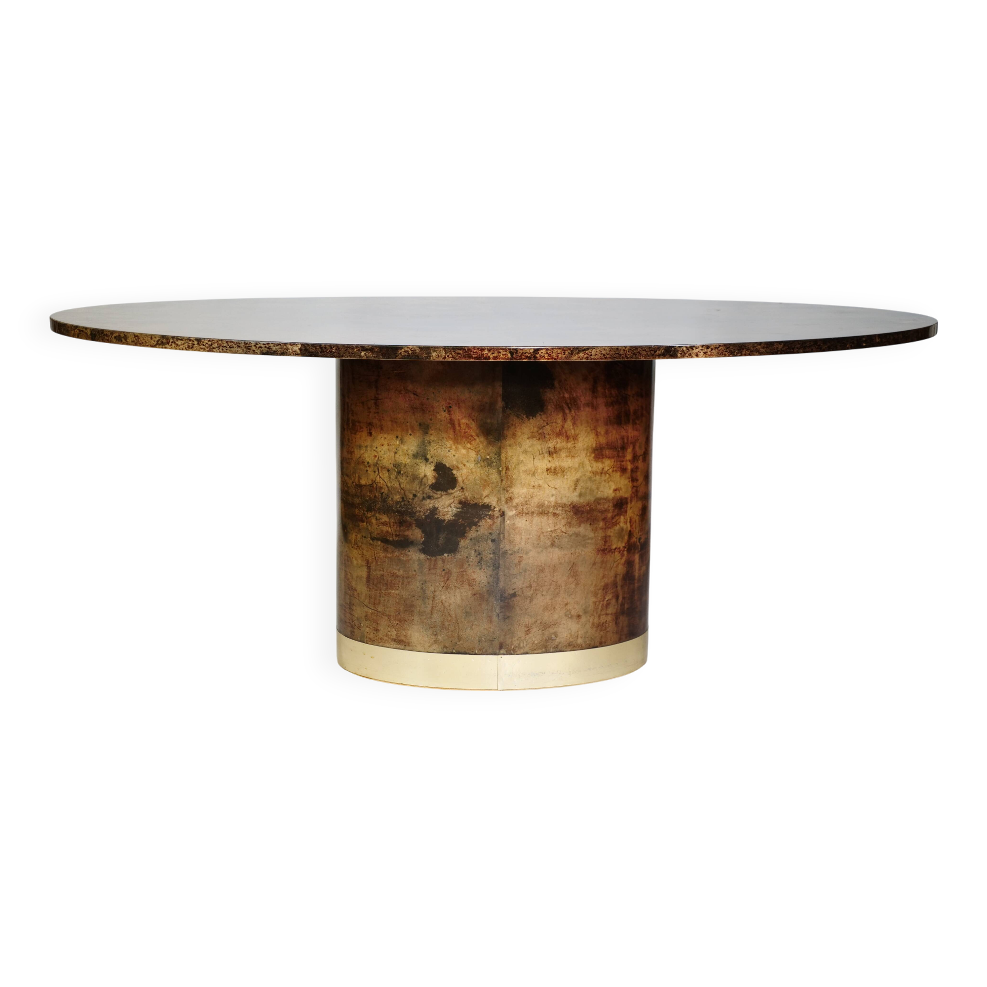 Oval design dining table by Adlo Tura 70s table Italy