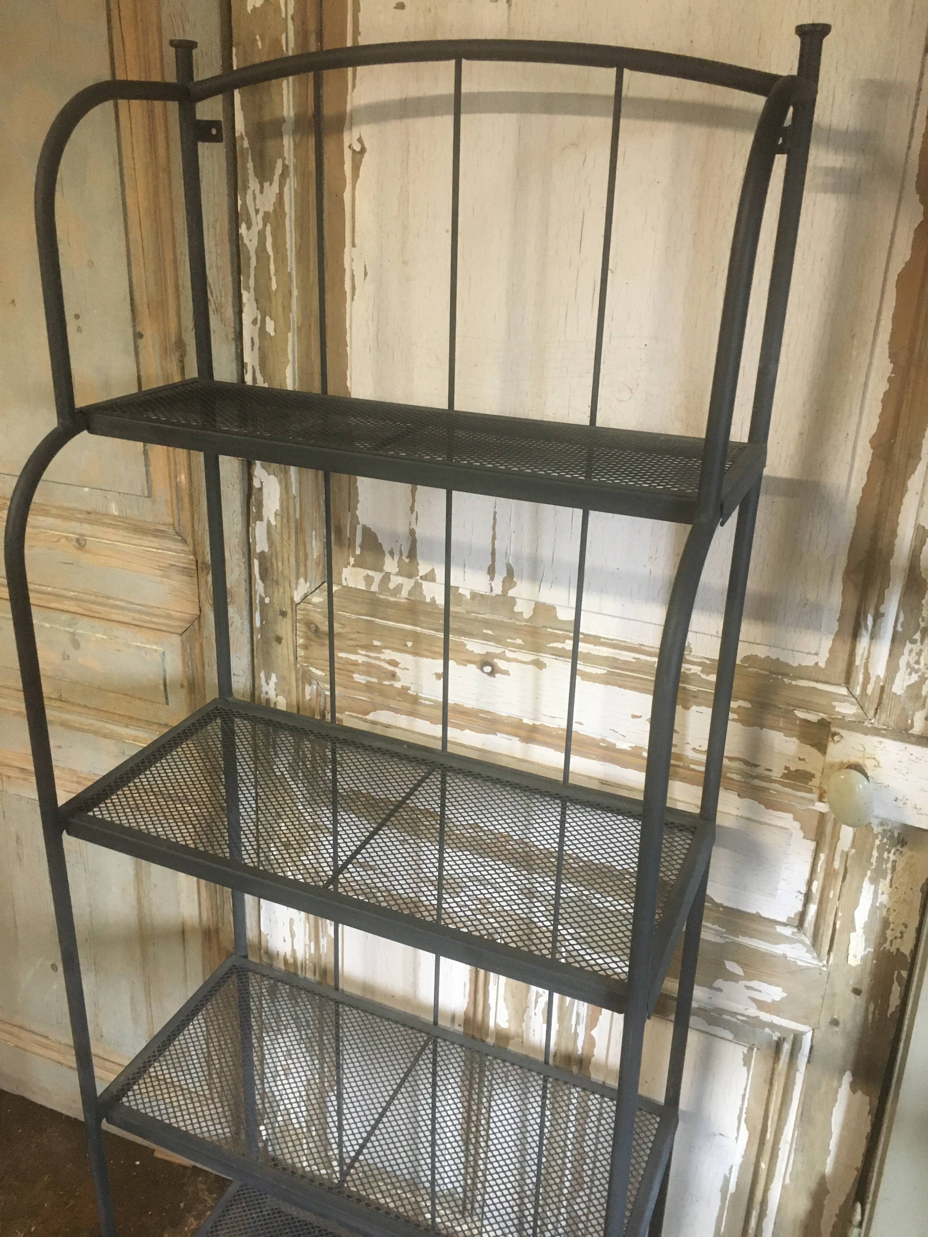 Metal garden shelf