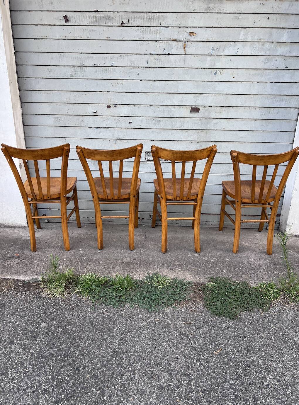 (Lot) 4 Honey Bistro Chairs