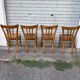 (Lot) 4 Honey Bistro Chairs