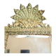 Paire de miroirs biseautés en bronze louis XIV