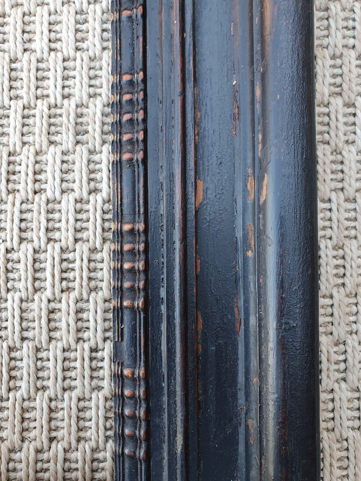 Old black patinated frame