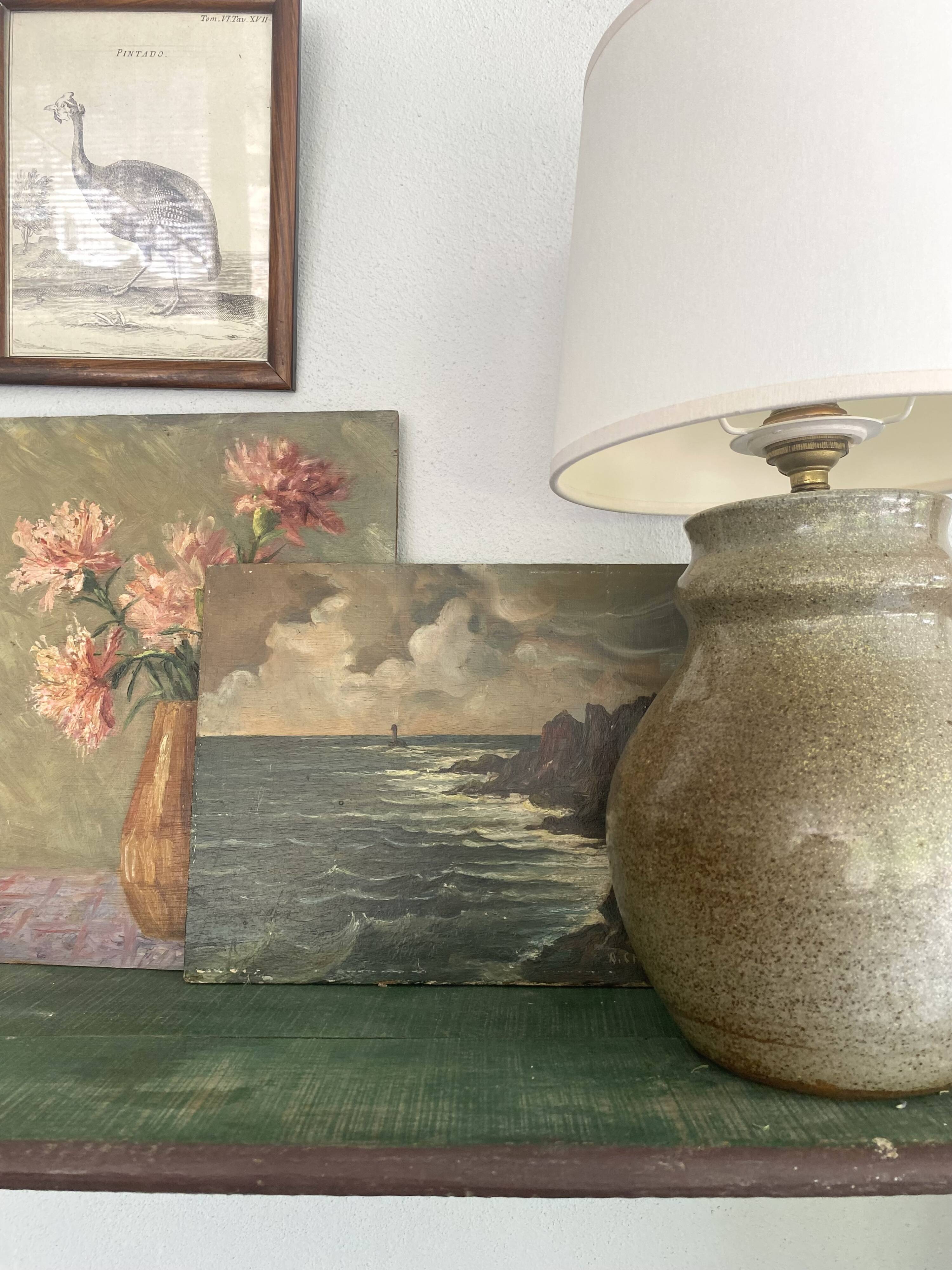 Oil on wood, early 20th century