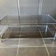 Table basse double plateau verre chrome style Bauhaus vintage 1970