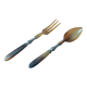 Antique horn and metal cutlery from 1900