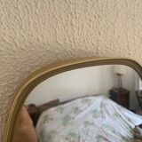 Vintage mirror 1960 asymmetrical mirror - 46 x 24 cm