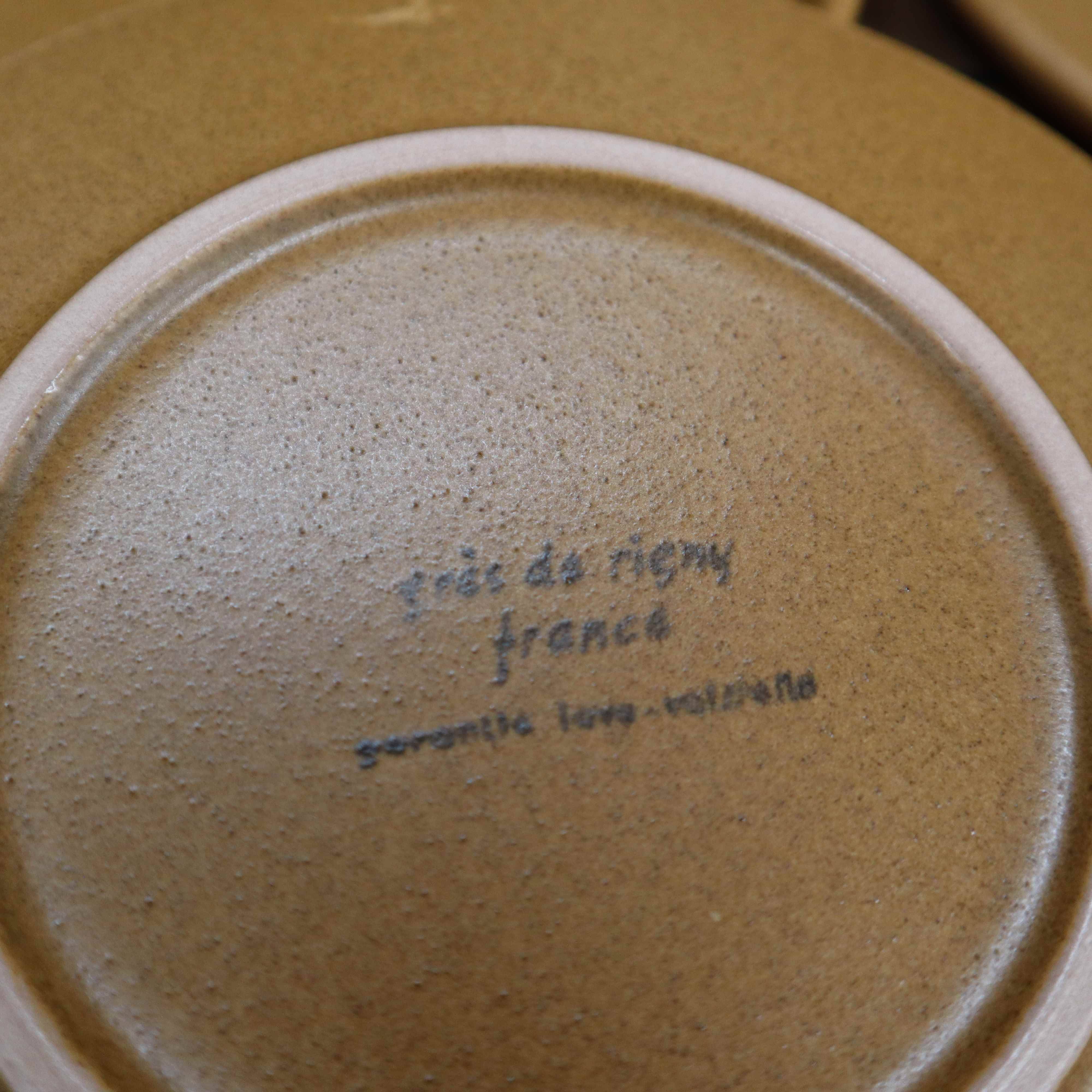 Set of 6 vintage Rigny stoneware plates