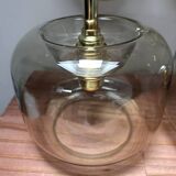 Pair of vintage smoked glass wall lights