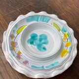 Vallauris ceramic corolla butter dish