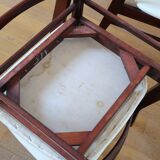 6 Scandinavian chairs skaï white